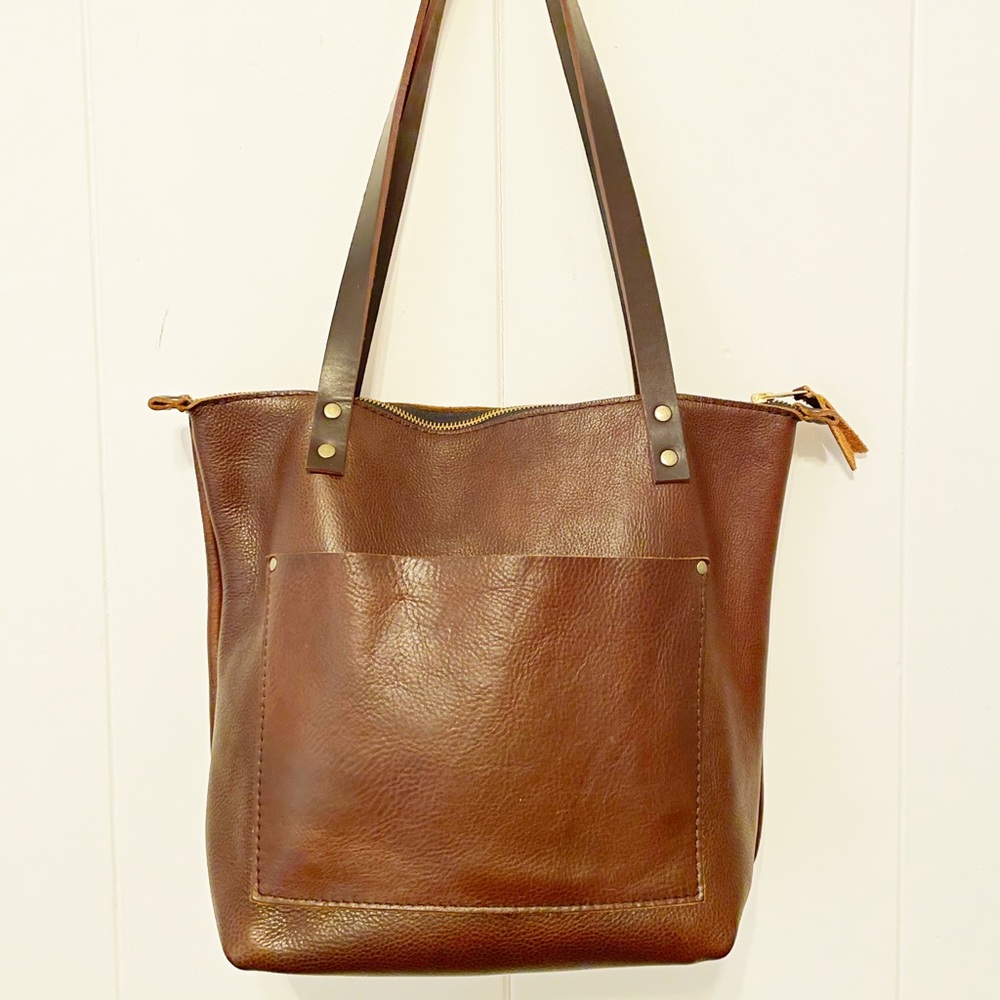 Portland Leather Goods Zipper Tote Coldbrew